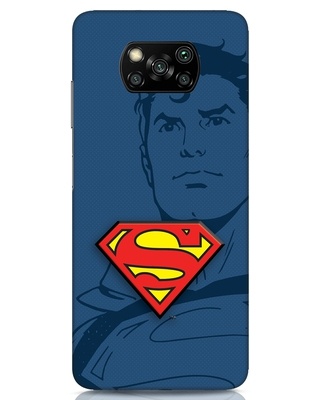 Shop Superman Shadow 3D Designer Cover for Xiaomi Poco x3-Front