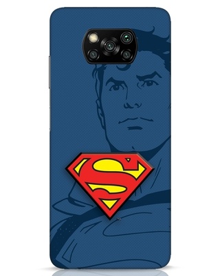Shop Superman Shadow 3D Designer Cover for Xiaomi Poco X3 Pro-Front