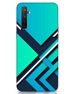Shop Teal Block Realme 6 Mobile Cover-Front