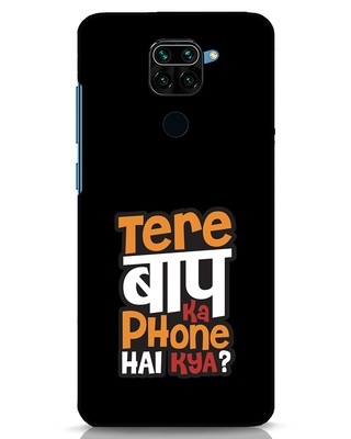 Shop Tere Baap Ka Phone Hai Kya Xiaomi Redmi Note 9 Mobile Cover-Front