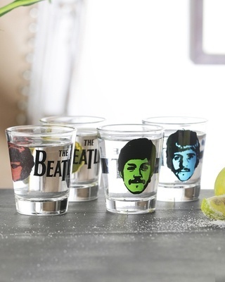 Shop The Beatles Shot Glass( Pack of 4)-Front