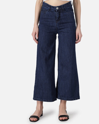 Shop Women's Dark Light Fade Dark Blue Jeans-Front