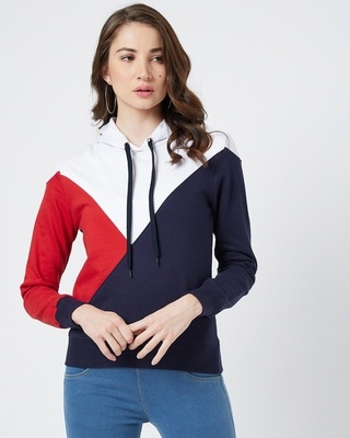 Shop Colorblock Cut & Sew Hoodie-Front