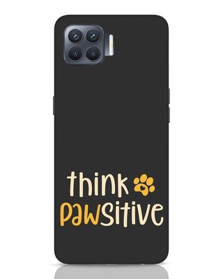 Shop Think Pawsitive Oppo F17 Pro Mobile Covers-Front