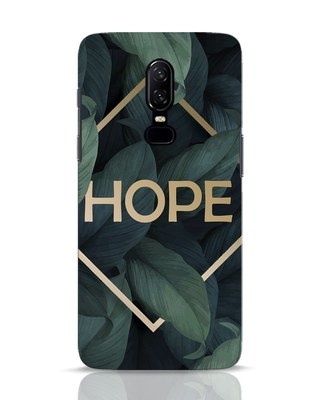 Shop Tropical Leaves Hope OnePlus 6 Mobile Cover-Front