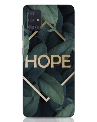 Shop Tropical Leaves Hope Samsung Galaxy A51 Mobile Cover-Front