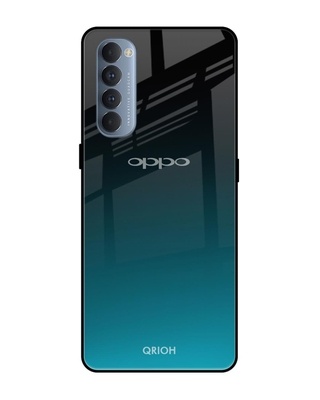 Shop Ultramarine Printed Premium Glass Cover for Oppo Reno 4 Pro (Shock Proof, Lightweight)-Front