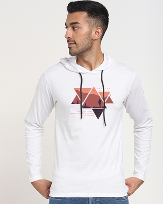 Shop Wander Geometry Full Sleeve Hoodie T-shirt-Front