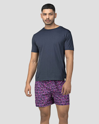 Shop Whats Down Purple Camo Boxer-Front
