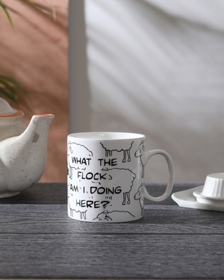 Shop Cute illustration Ceramic mugs (350ml, White, Single piece)-Front