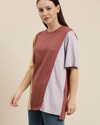 Shop Women's Colourblocked Oversized T-Shirt-Front