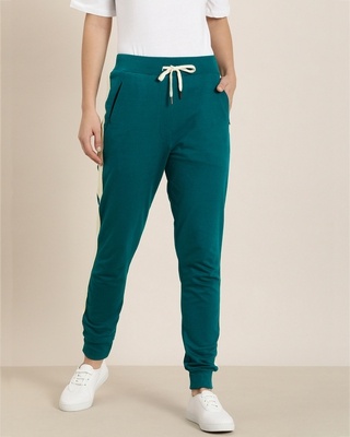 Shop Women's Green Regular Fit Jogger-Front