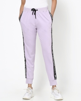 Shop Women's Lilac Fashion Jogger-Front