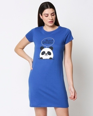 Shop Women's Panda Printed Night Dress-Front