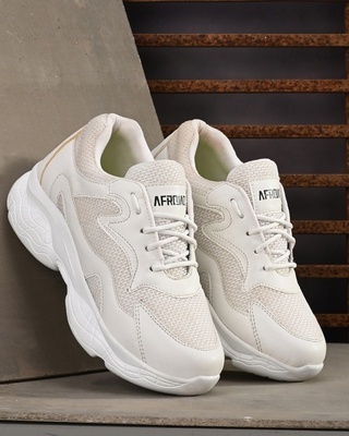 Shop Women's White Self Design Sneakers-Front