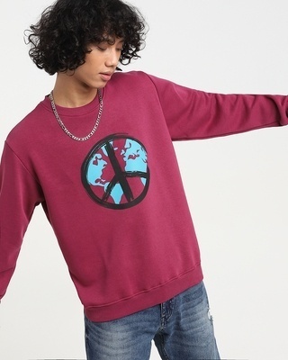 Shop World Peace Fleece Sweatshirt-Front