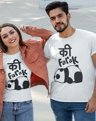 Shop WTFUNK Ki Farak Panda Premium Cotton T-Shirt-Front