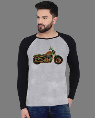 Shop Men's Motorcycle Art Premium Cotton T Shirt-Front