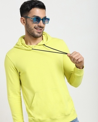 Shop Yellow Plum Hoodie Sweatshirt-Front
