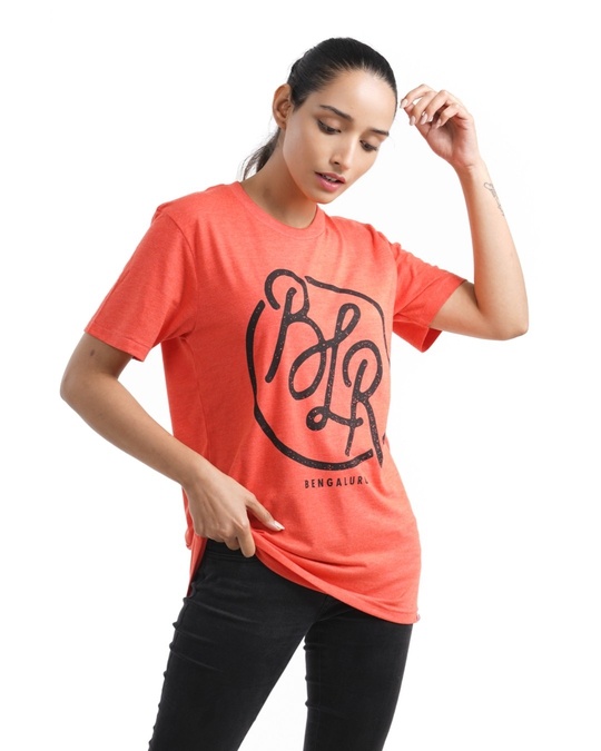 Shop Women's BLR Round T-shirt in Red-Front