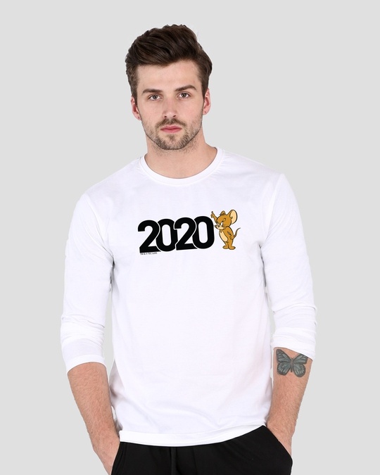 Shop 2020 Jerry Full Sleeve T-Shirt (TJL) White-Front