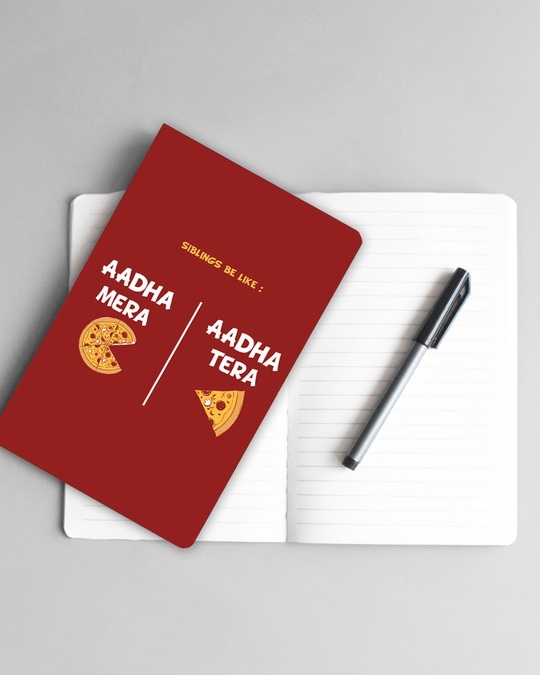 Shop Aadha Pizza Notebook-Back