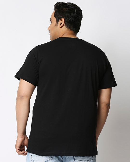 Shop Abki Baar Men's Half Sleeves T-Shirt Plus Size-Back