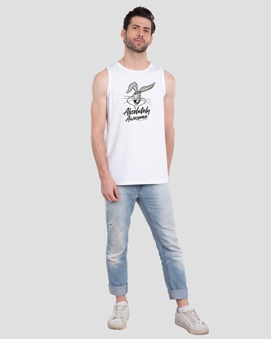 Shop Absolutely Awesome Bunny Vest (LTL) White-Design