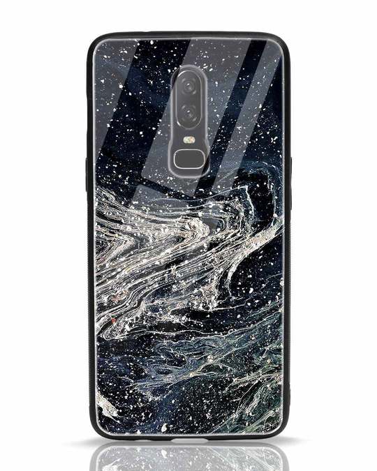 Shop Abstract Glitter OnePlus 6 Glass Mobile Cover-Front
