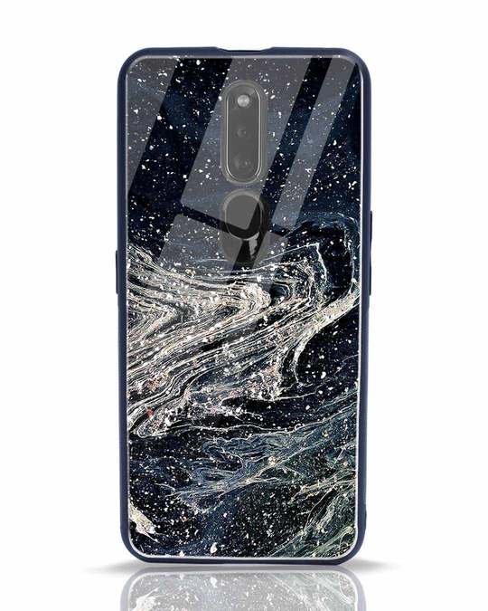 Shop Abstract Glitter Oppo F11 Pro Glass Mobile Cover-Front