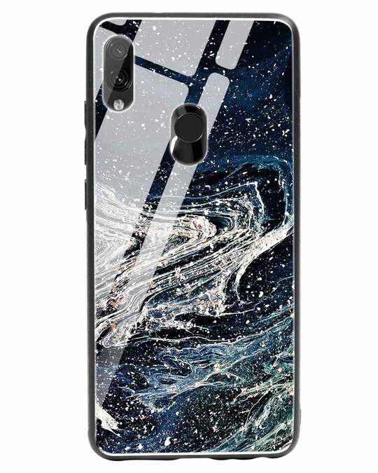 Shop Abstract Glitter Xiaomi Redmi Note 7 Glass Mobile Cover-Front