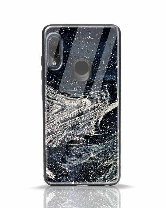 Shop Abstract Glitter Xiaomi Redmi Note 7 Pro Glass Mobile Cover-Front