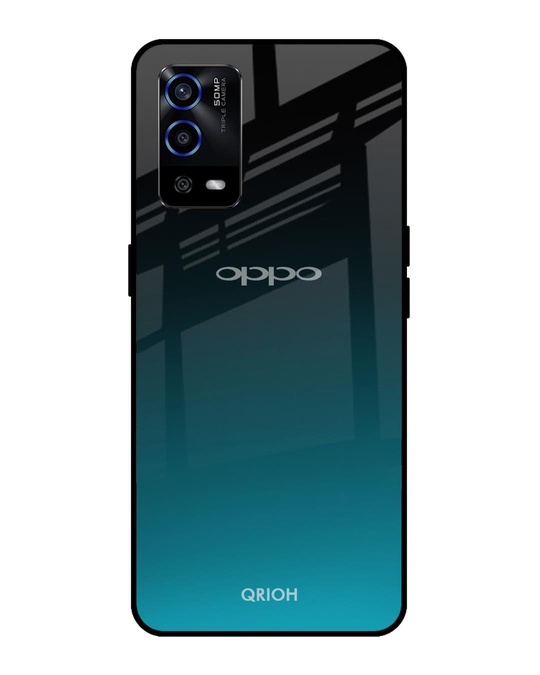 Shop Ultramarine Printed Premium Glass Cover for Oppo A55 (Shock Proof, Lightweight)-Front