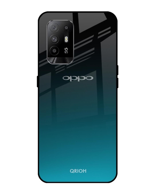 Shop Abstract Printed Premium Glass Cover for Oppo F19 Pro Plus (Shock Proof, Lightweight)-Front