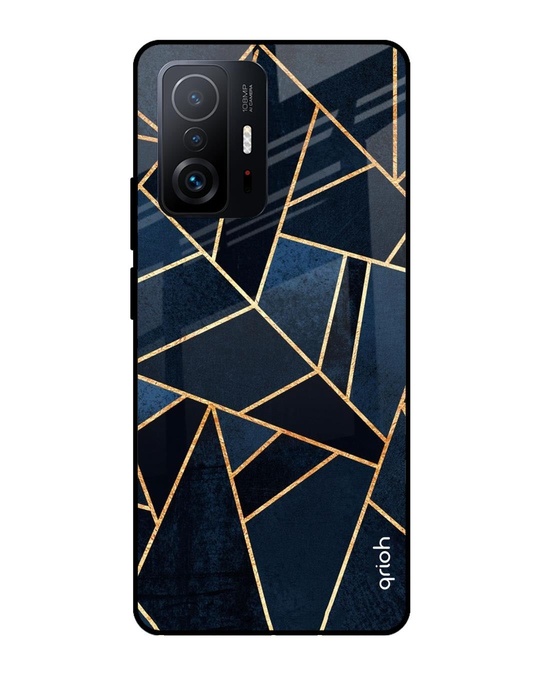 Shop Abstract Tiles Printed Premium Glass Cover for Mi 11T Pro 5G (Shock Proof, Lightweight)-Front