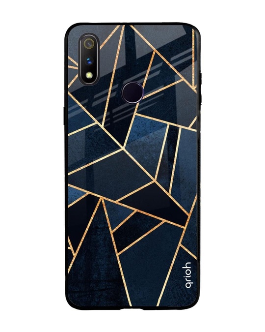 Shop Abstract Tiles Printed Premium Glass Cover for Realme 3 Pro (Shock Proof, Lightweight)-Front