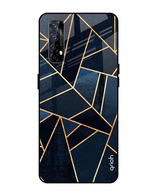 Shop Abstract Tiles Printed Premium Glass Cover for Realme 7 (Shock Proof, Lightweight)-Front