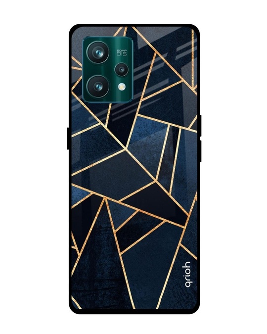 Shop Abstract Tiles Printed Premium Glass Cover For Realme 9 Pro 5G (Shockproof, Light Weight)-Front