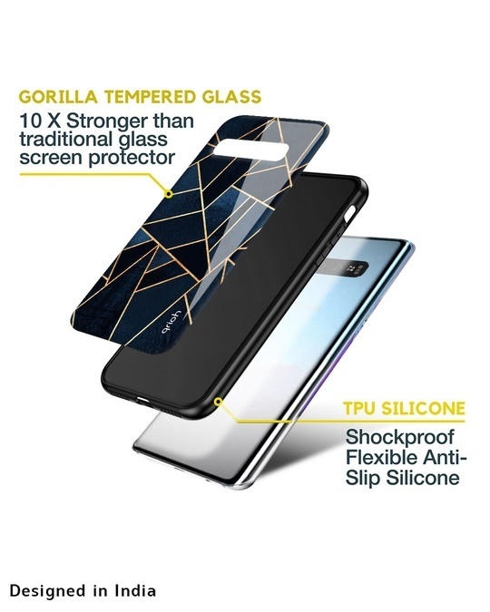 Shop Abstract Tiles Printed Premium Glass Cover for Samsung Galaxy A13 (Shockproof, Light Weight)-Design