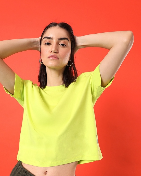 Shop Acid Lime Relaxed Shot Top-Front
