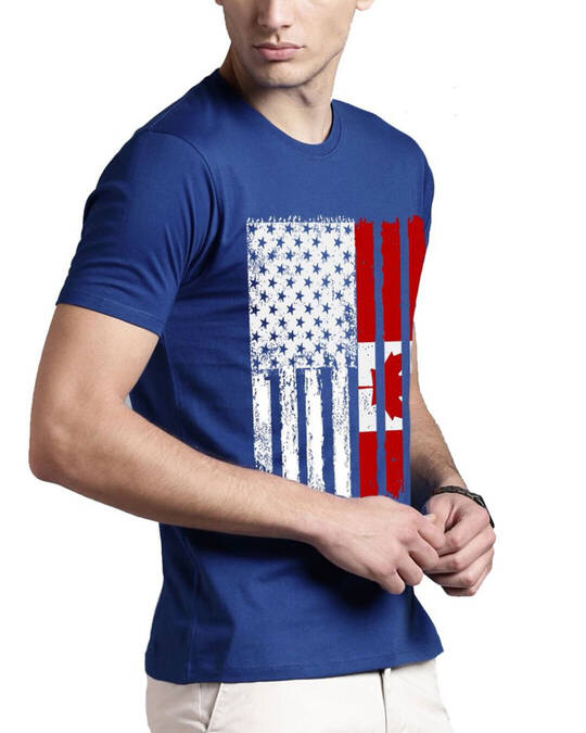 Shop Men's Canada Flag Printed Cotton T-shirt-Design