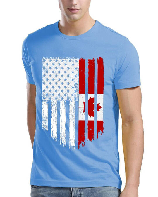 Shop Men's Canada Flag Printed Cotton T-shirt-Front
