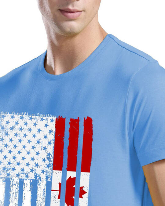 Shop Men's Canada Flag Printed Cotton T-shirt-Full