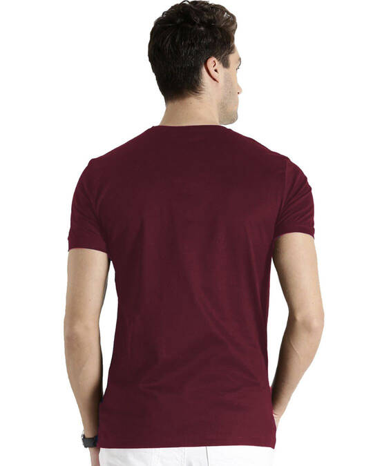 Shop Men's Cotton Plain T-shirt-Back
