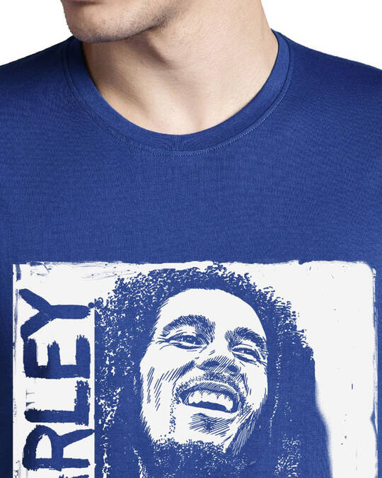 Shop Men's Blue Graphic Print Regular Fit T-shirt-Full