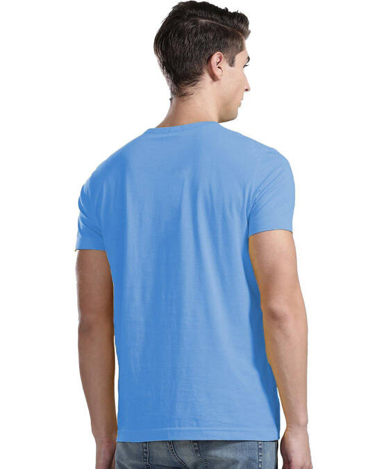 Shop Men's Blue Regular Fit T-shirt-Back