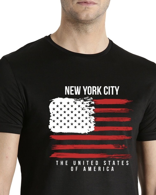 Shop Men's USA American Flag Printed Cotton T-shirt-Design