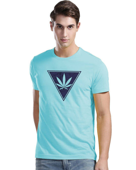 Shop Men's Weed Leaf Printed T-shirt-Front