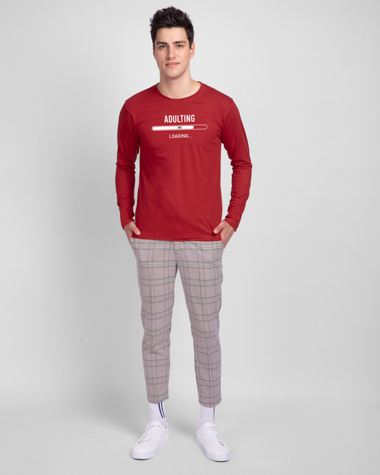 Shop Adulting Error 404 Full Sleeve T-Shirt-Design
