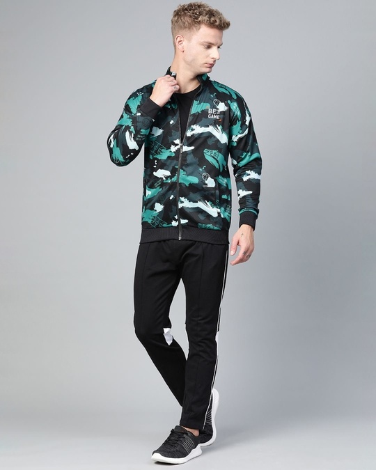 Shop Men Multicolor Abstract Slim Fit Jacket